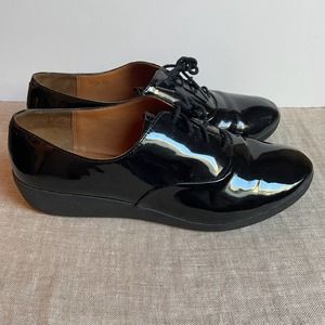 FitFlop Women's F-Pop Oxford Patent Shoes  sz 42 or US 10